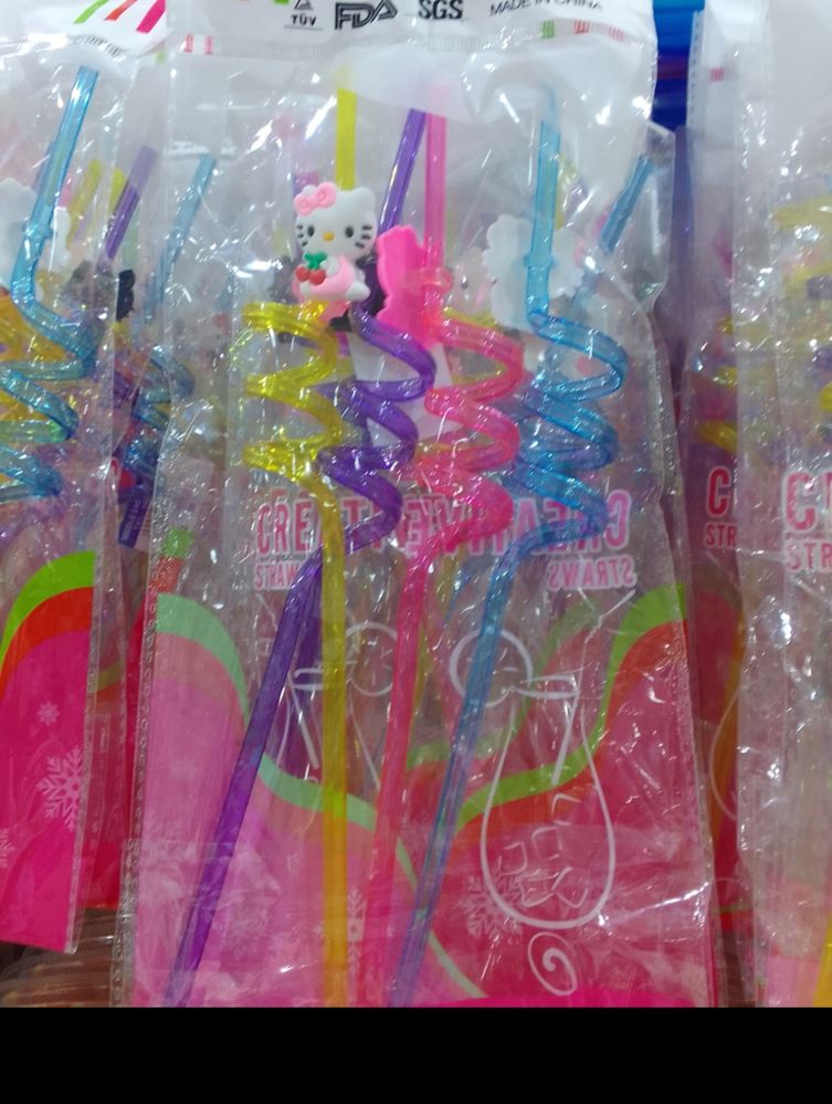 Spiral drinking straw set for children_thumbnail_1