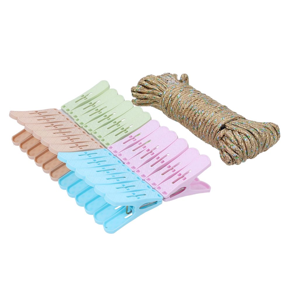 Laundry set, clothes pegs with clothes drying line_thumbnail_0