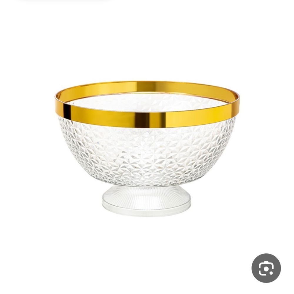 Clear acrylic bowl with a gold finish_thumbnail_1